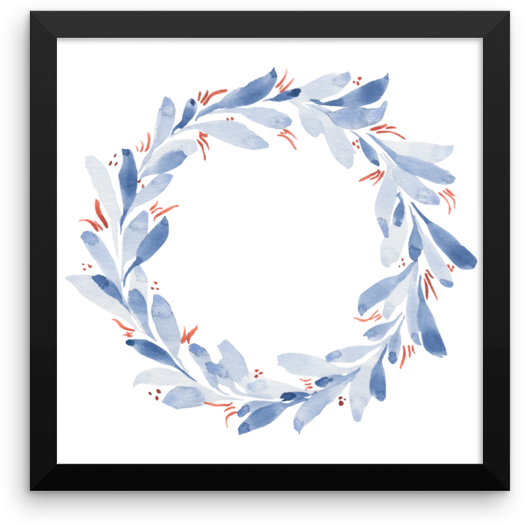 "marine Laurel" Framed Poster - Poster (1000x1000), Png Download