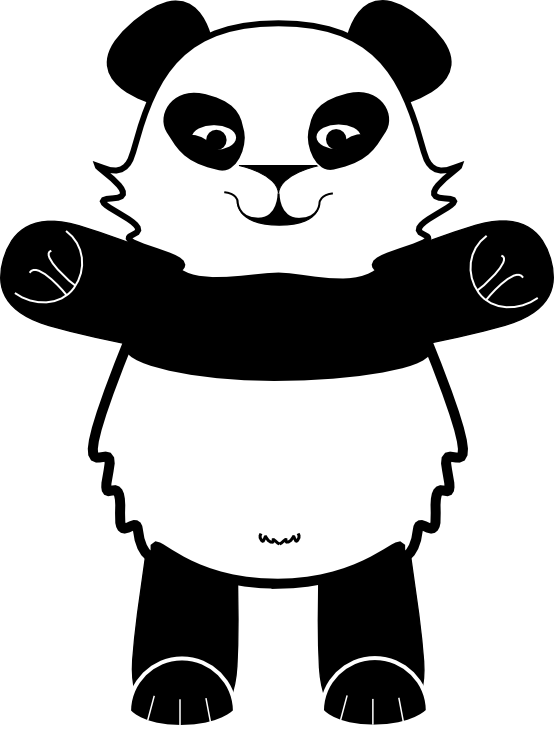 Panda-pandaface - Cartoon (554x729), Png Download