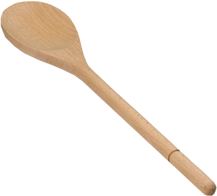 Tablecraft Wooden Spoon 12″ - Wooden Spoon Kitchen Tools (376x338), Png Download