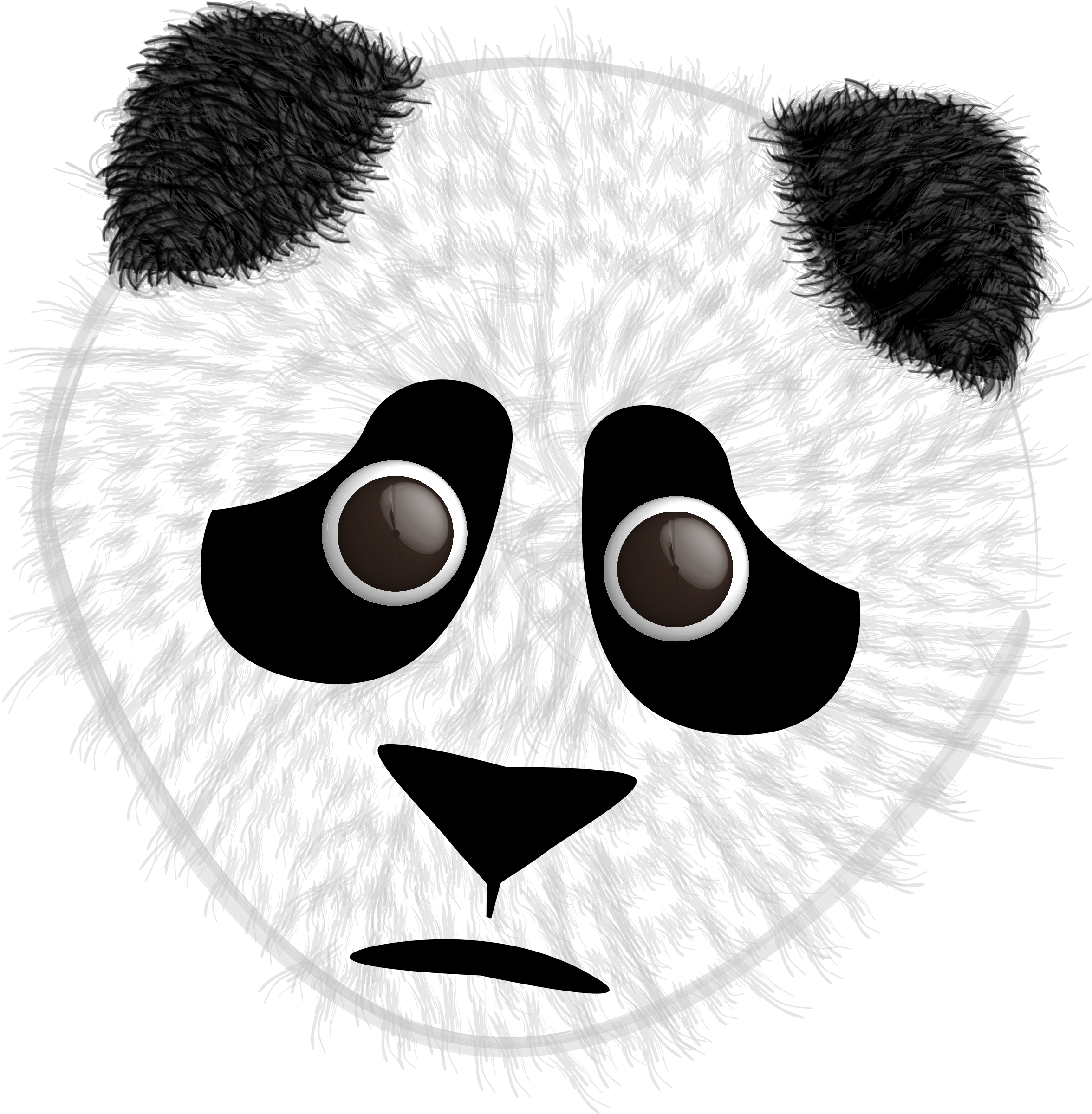 This Free Icons Png Design Of Fuzzy Panda Bear (2352x2400), Png Download