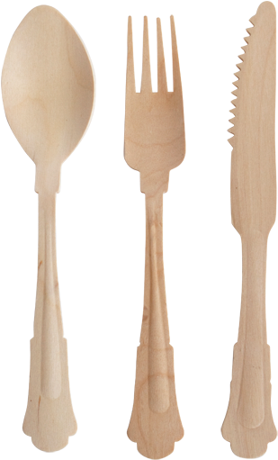 Classic Wooden Spoons - Wooden Cutlery Png (600x600), Png Download