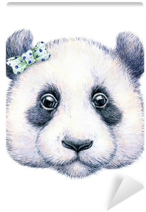 Panda On White Background - Art Print: Margaritash's Water Color Drawing (400x400), Png Download