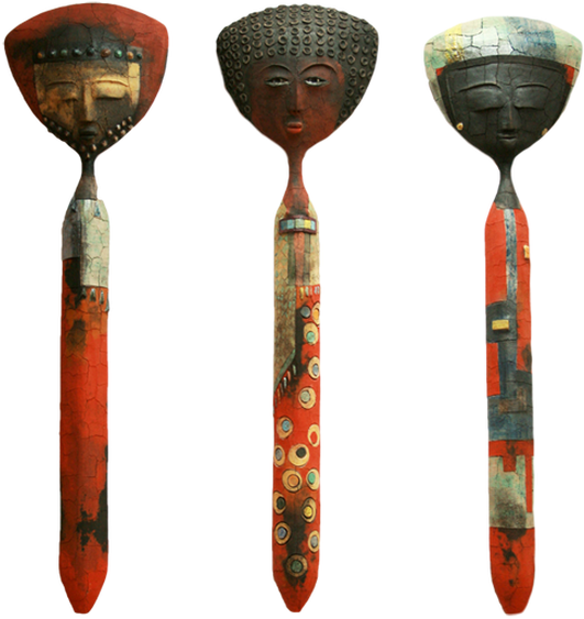 Etiyé Dimma Poulsen - Ethiopian Art Sculptures (550x590), Png Download