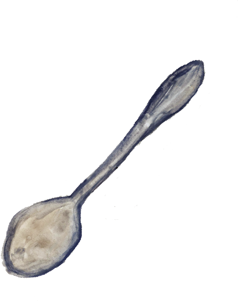 My Process Included Sketching The Illustration Out - Spoon (647x672), Png Download
