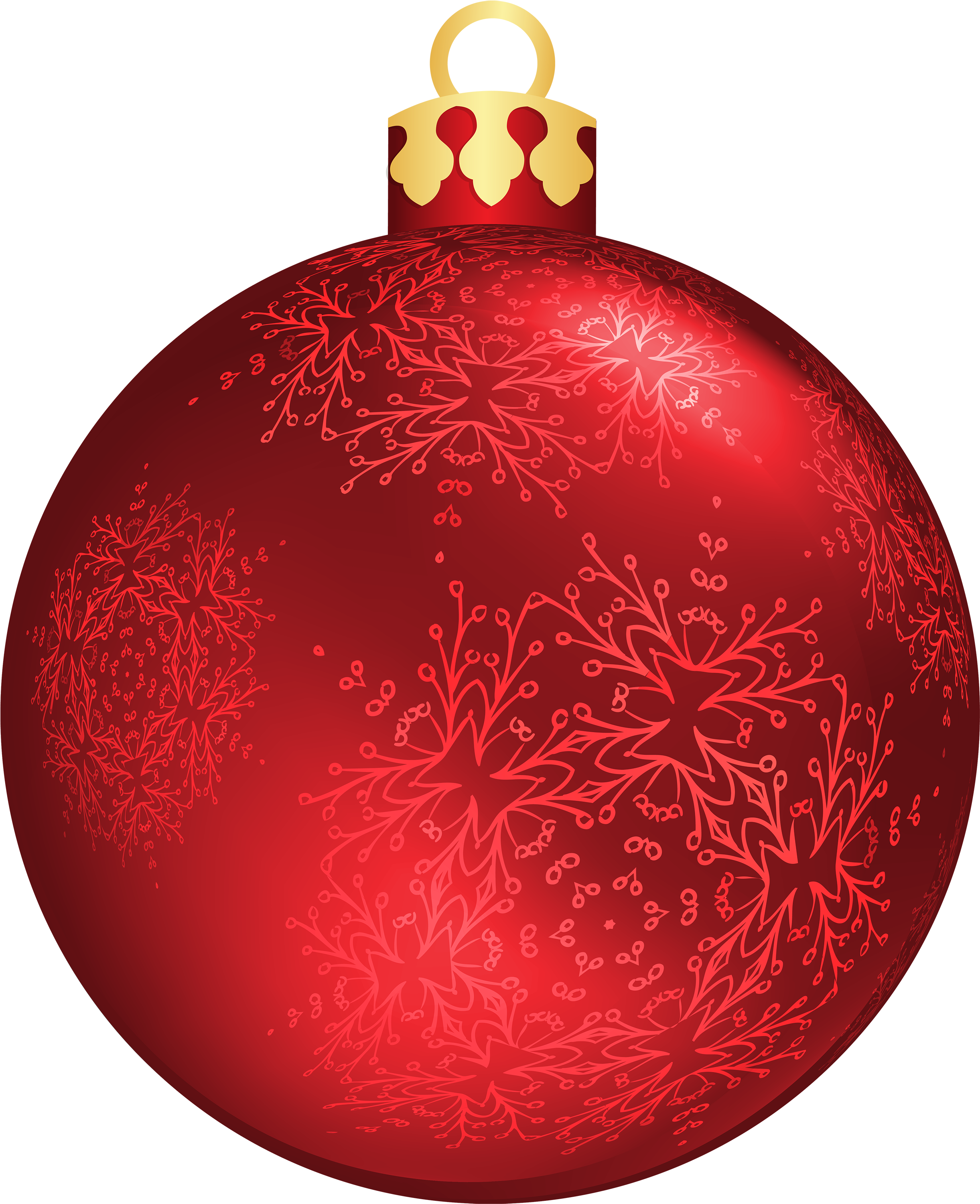 Red Christmas Ball Png Clipart - Red Christmas Ball Png (2500x3070), Png Download
