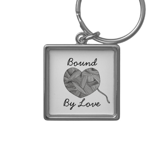 Yarn Ball Heart Illustration Keychain - Keychain (650x650), Png Download