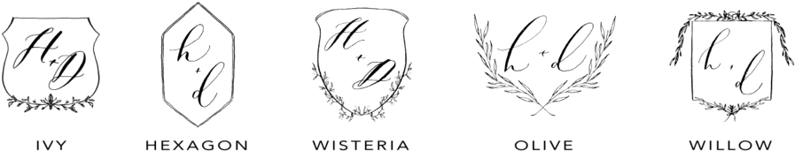 Monograms - Hand Drawn Wedding Crest (1000x270), Png Download