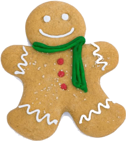 Holiday Cookie Png Vector Library Library - Ginger Bread Cookie (450x468), Png Download