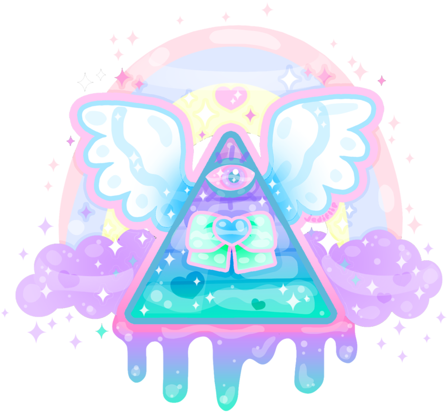Third Eye Kawaii By Missjediflip - Pastel Illuminati (900x839), Png Download