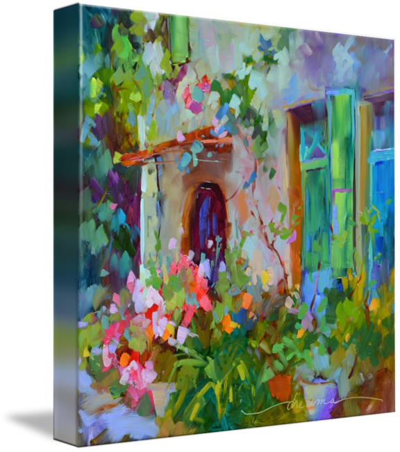 Delicate Beauty Of France By Dreama Tolle Perry Flower - Gallery-wrapped Canvas Art Print 16 X 16 Entitled Delicate (576x650), Png Download