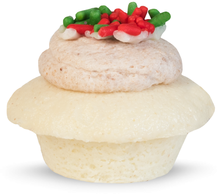 Christmas Cookies & Milk Cupcake Small Image - Cupcake (800x800), Png Download