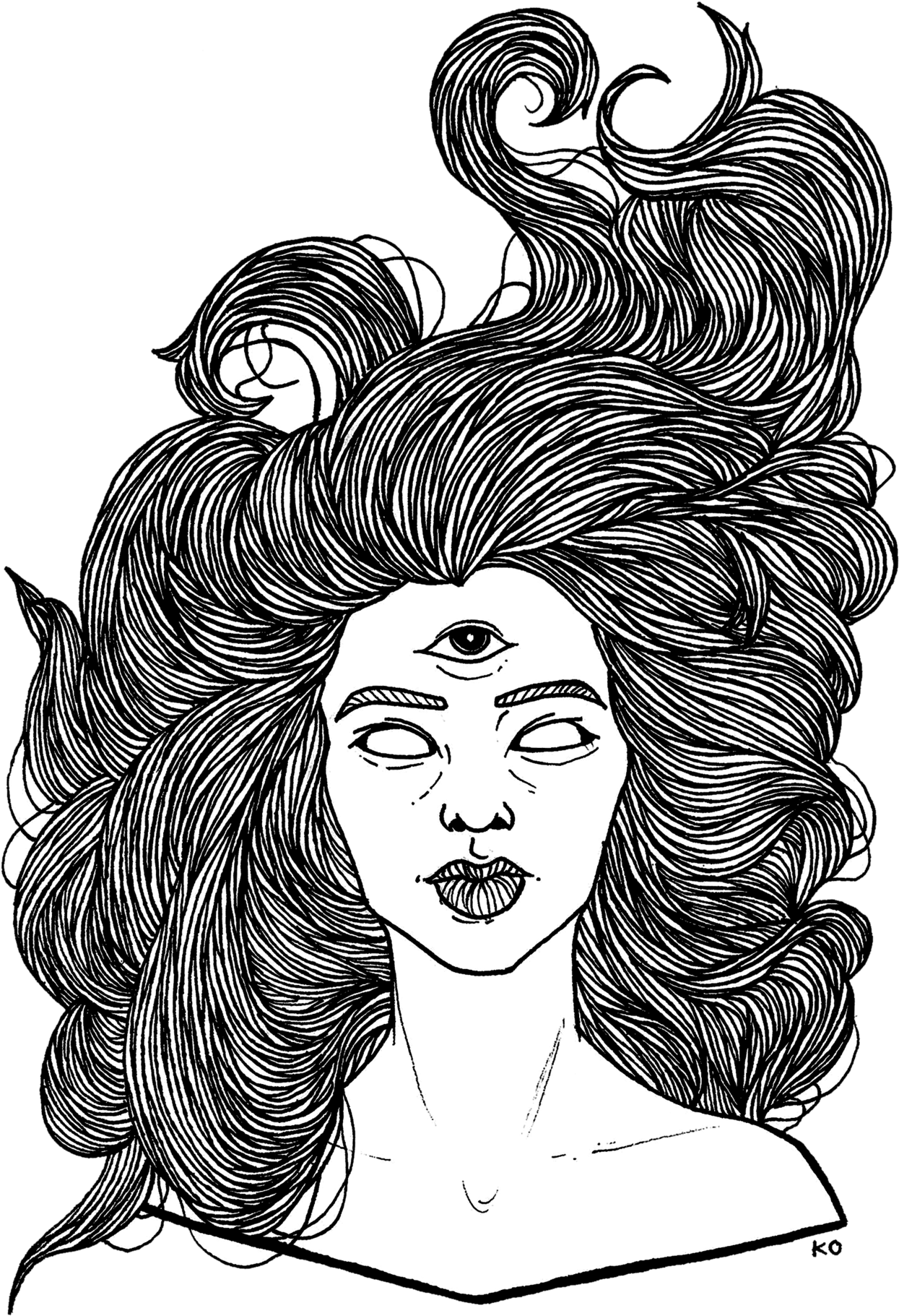 Katrina Oconer Third Eye - Illustration (1920x1920), Png Download