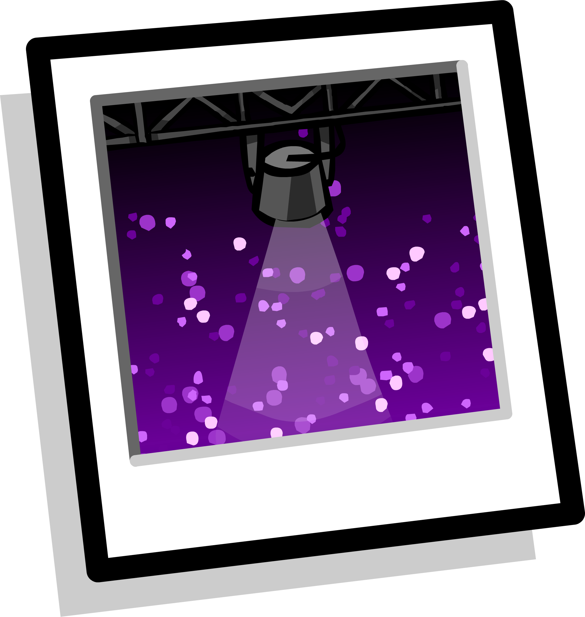 Karaoke Background Icon - Club Penguin Purple Background (2028x2139), Png Download