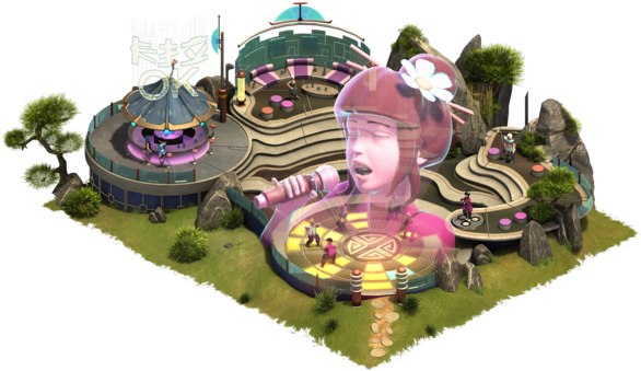 Karaoke Bar - Forge Of Empires Virtual Future (593x341), Png Download