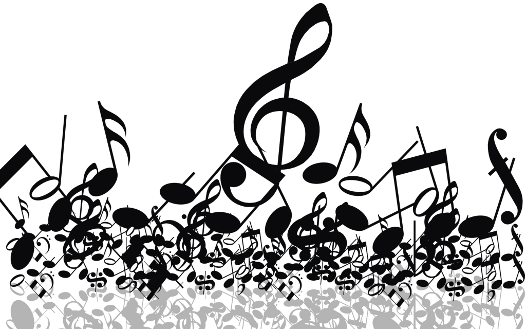 Karaoke Transparent Images - Music Notes Note Cards (1024x640), Png Download