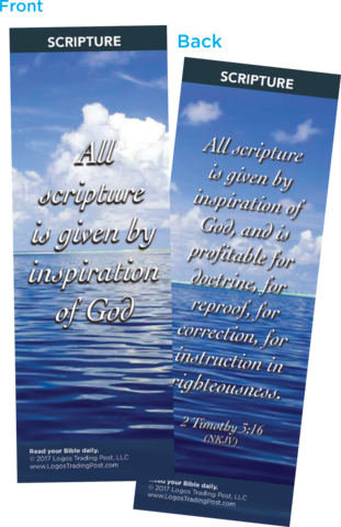 All Scripture Is Given By Inspiration Of God Bookmarks, - Bible Cards - Scripture - Hidden In My Heart (pk/25) (311x480), Png Download