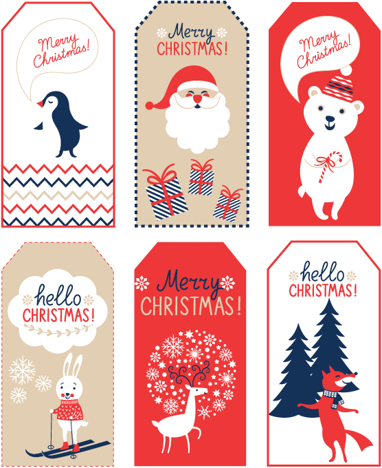 Free Printable Christmas Tags For Gifts - Christmas Tag Cut Out (556x680), Png Download