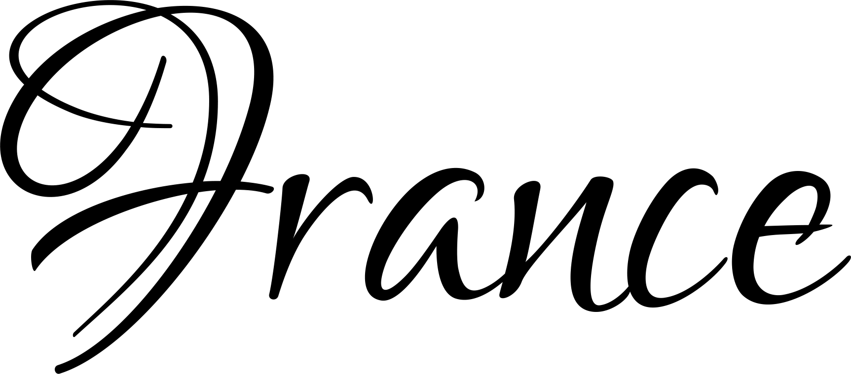 5 Kbyte, For Computer, France - France Word Black And White (1725x759), Png Download