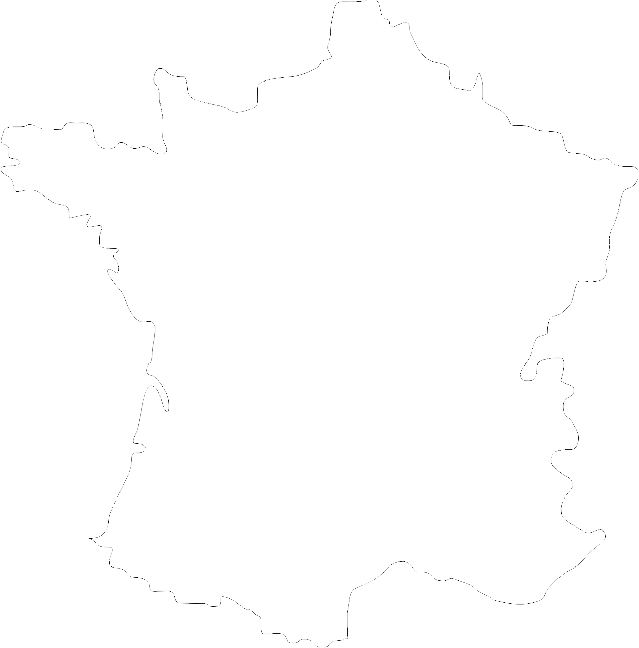 About France - Silhouette Of France (1262x1280), Png Download