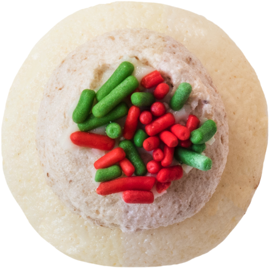 Christmas Cookies & Milk Cupcake Small Top View Image - Dessert (800x800), Png Download