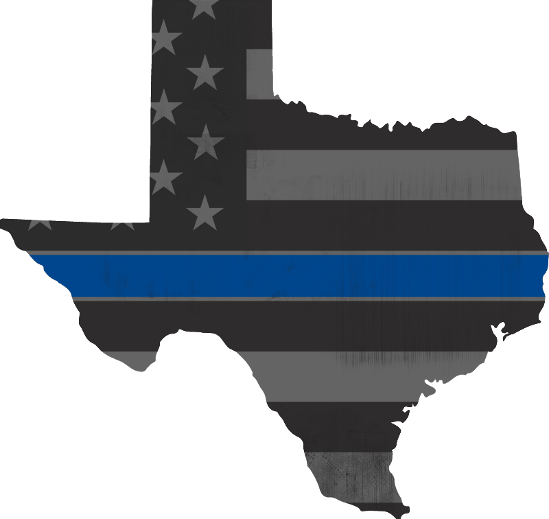 Texas Thin Blue Line - Texas Vector (800x756), Png Download