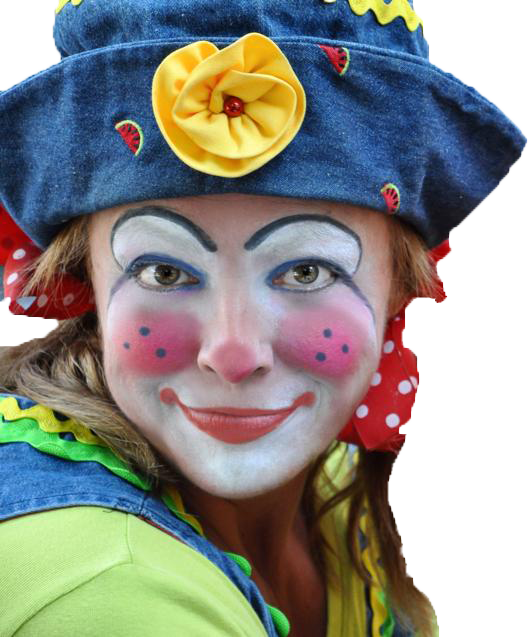 Gorgeous Clown Makeup - Clown Face Painting (529x637), Png Download