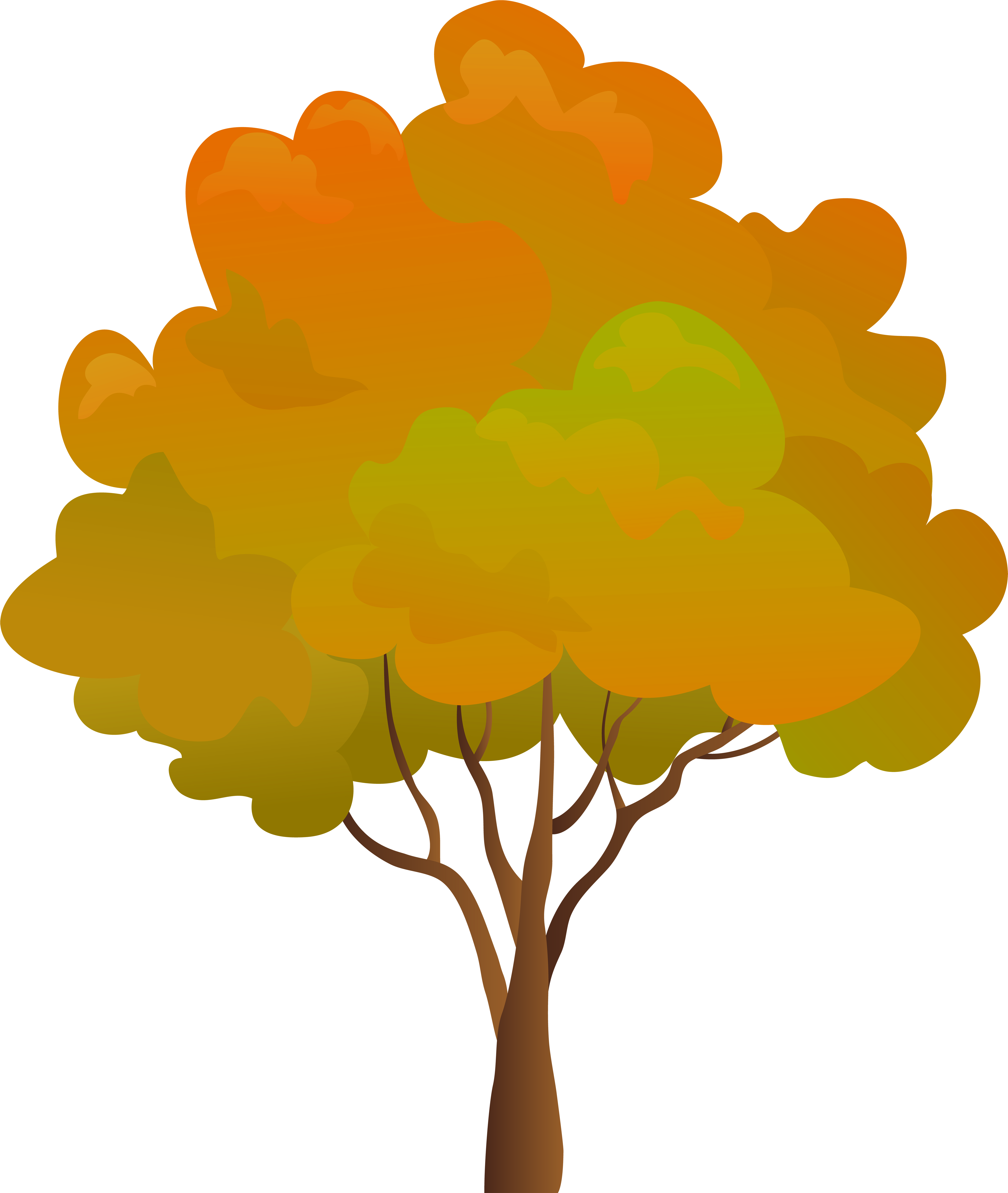 Clipart Trees Yellow Png (5938x7000), Png Download