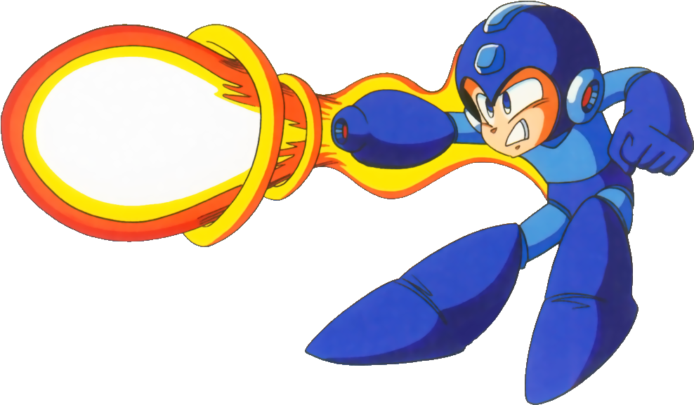 Mega Man Classic - Mega Man Mega Buster (1011x593), Png Download