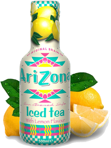 White Tea With Blueberry - Arizona Lemon Real Sugar 16oz (845x684), Png Download