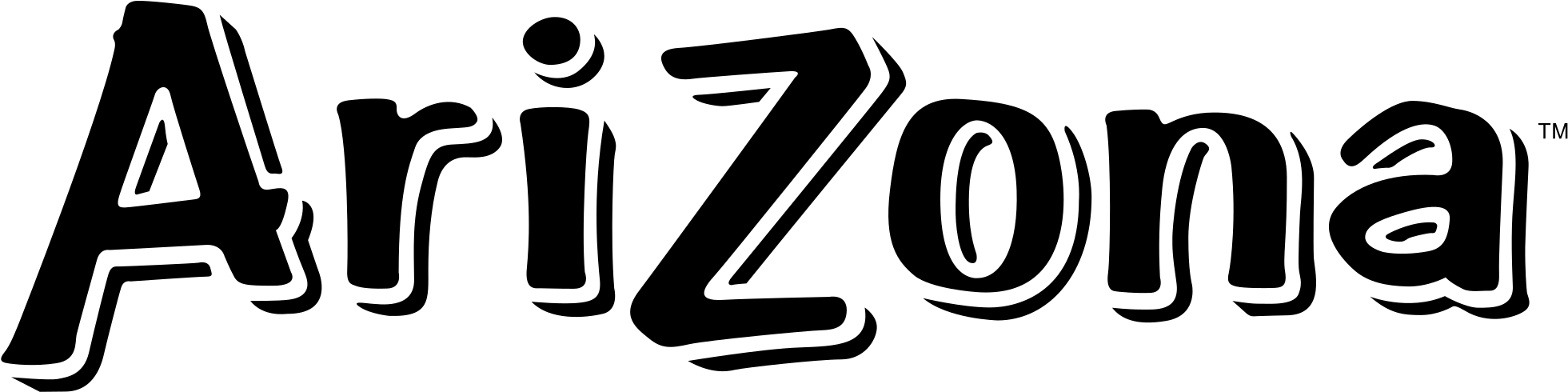 Open - Arizona Tea Logo Black And White (2000x533), Png Download
