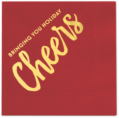 Holiday Cheers Cocktail Napkins (428x435), Png Download