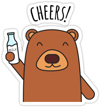 Cheers Bear Redbubble Sticker - T-shirt (375x360), Png Download