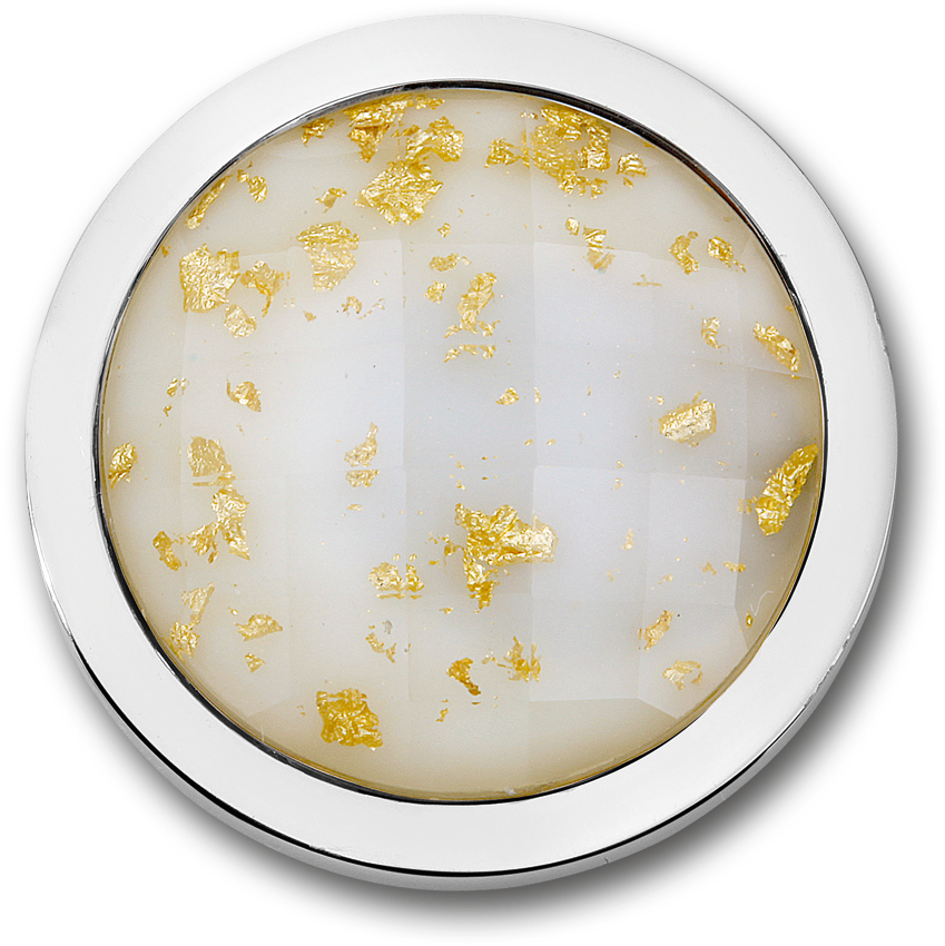 Luna Ivory Stainless Steel Disc With Gold Flakes - Luna Purple (1000x1000), Png Download