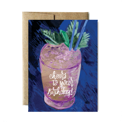 Cheers To Your Birthday Card - Cheers On Your Birthday (400x400), Png Download