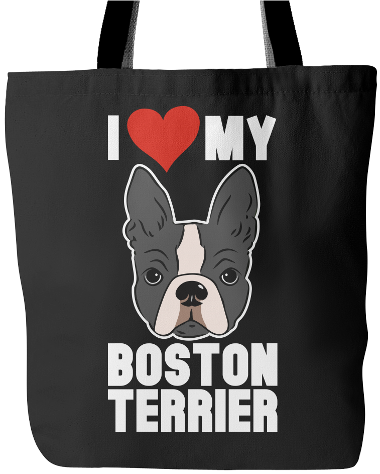 I Love My Boston Terrier - Tote Bag (1024x1024), Png Download
