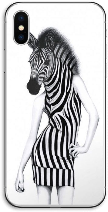 Collection Of Free Zebra Drawing Skin Download On Ubisafe - Iphone X (395x800), Png Download