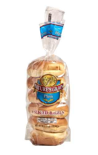Nature's Grain Plain Bagels - Baked Goods (500x500), Png Download