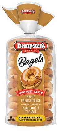 Dempster's® Maple French Toast Bagels - Dempster's Dempster S Maple French Toast Flavour Bagels (279x460), Png Download