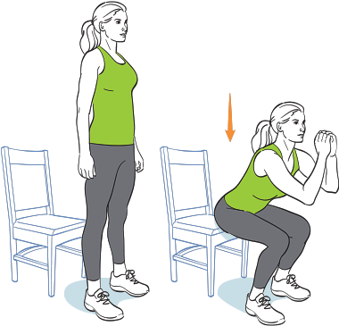 Chair Squat - Chair (600x400), Png Download