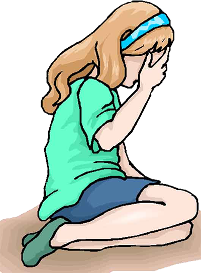 Frozen Heart Story Crying Girl - Png Girl Crying Cartoon (400x543), Png Download