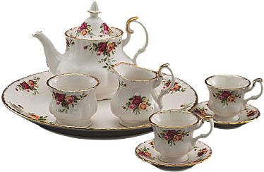 Tea Set Png Image - Royal Albert Old Country Roses Le Petite 9-piece Tea (385x385), Png Download