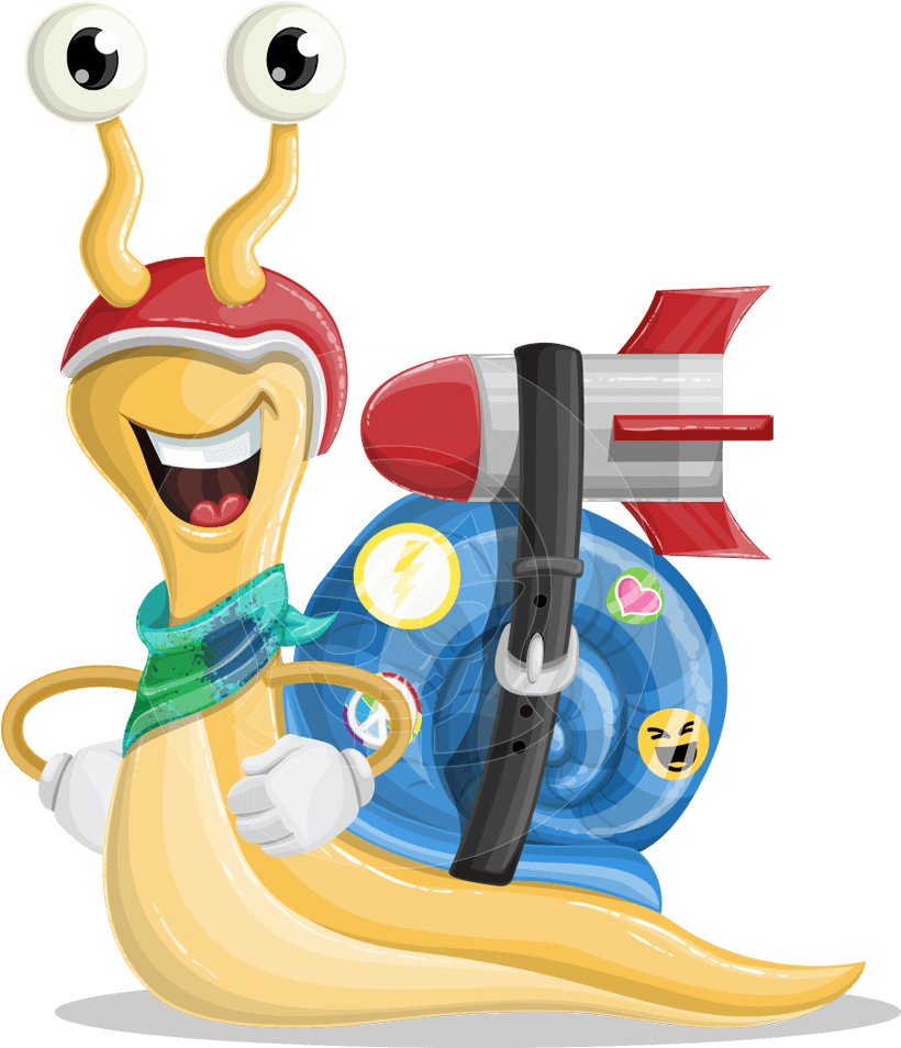 Snap The Rocket Snail - Clip Art Speedy (957x1060), Png Download
