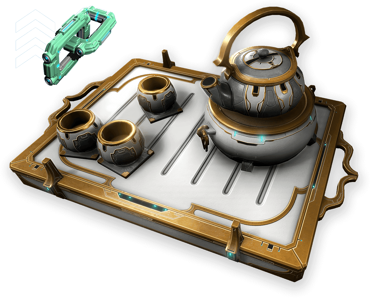 So, About This Tea Set - Warframe Orokin Tea Set (1243x1000), Png Download