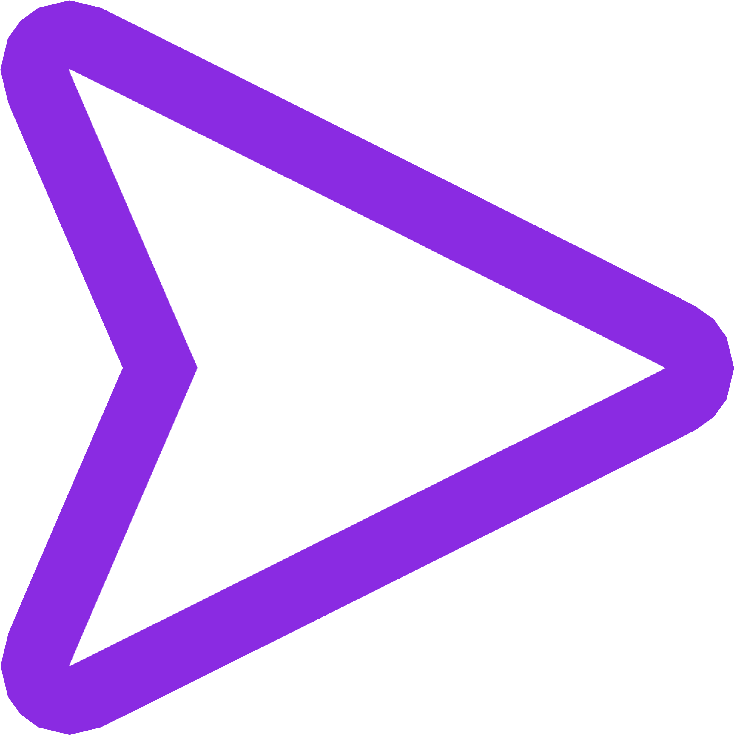 Arrow Blue Purple Arrowhead Round Corners Right Psd - Arrow Rounded Corners (2500x2500), Png Download