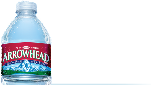 Nestle, Which Owns The Arrowhead Bottled Water Brand, - Arrowhead 100% Mountain Spring Water - 101.4 Fl Oz (525x295), Png Download