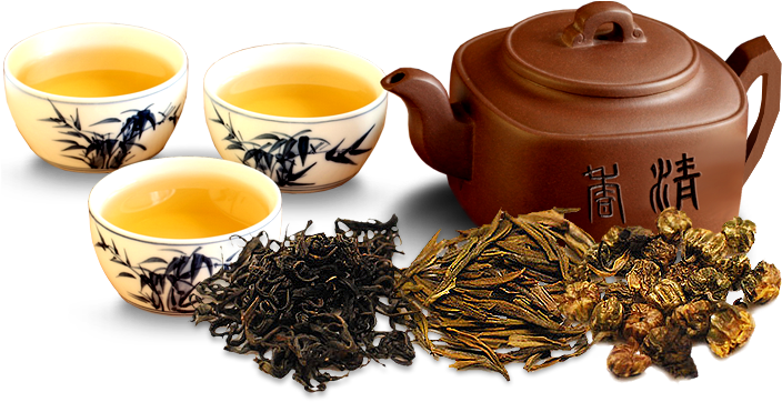 Chinese Tea Set Png - Chinese Tea Png (708x618), Png Download