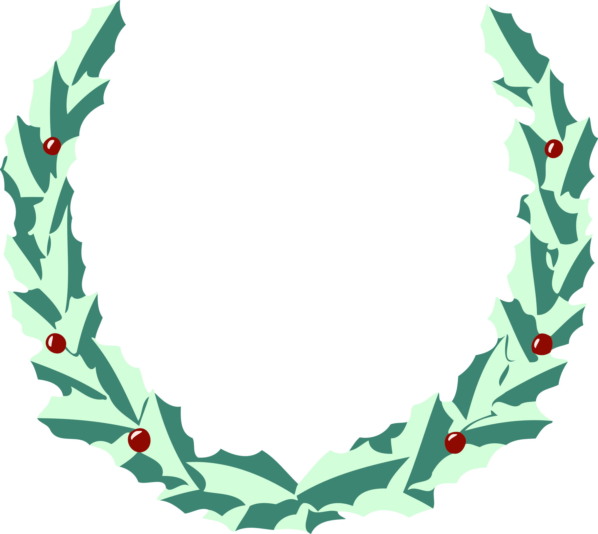 Wreath Vector Clipart Image - Christmas Day (2400x2144), Png Download