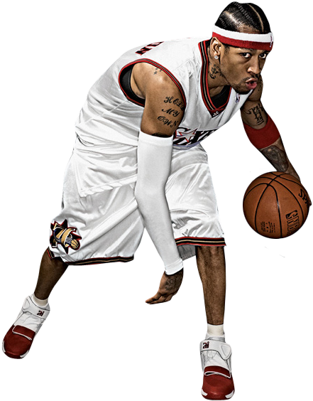 Allen Iverson - Allen Iverson No Background (452x563), Png Download