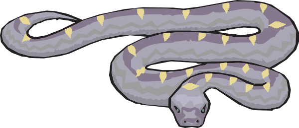 Slithering Snake Clip Art (600x258), Png Download