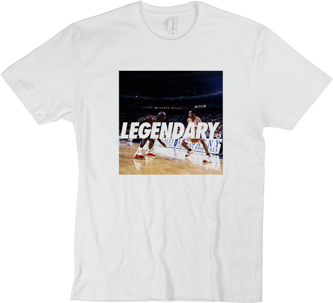 Legendary Direct To Garment Shirt Allen Iverson - Allen Iverson Vs Michael Jordan 76ers Nba Basketball (720x720), Png Download